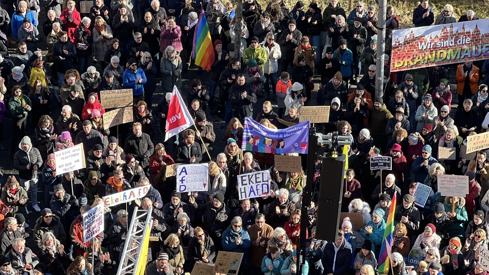 Demo für Demokratie und gegen rechts in Ingolstadt