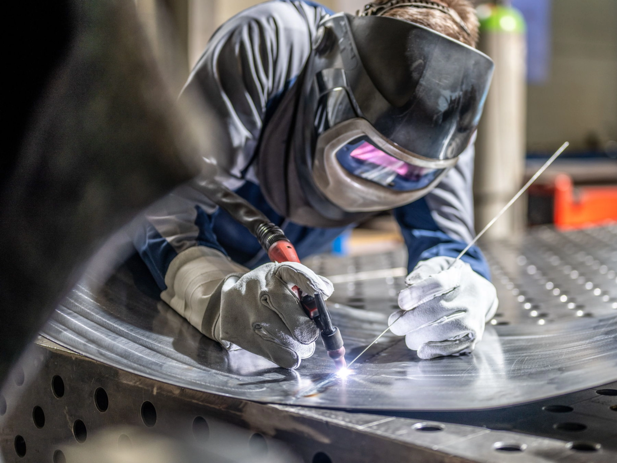 Schweißer in der Industrie
