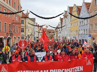 Zentraler Warnstreik in Donauwörth